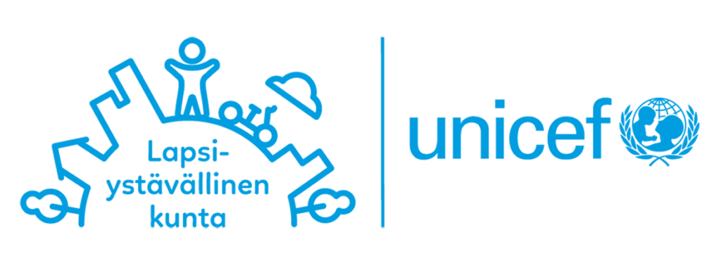 Kuvassa Unicef - Lapsiystävällinen kunta -logo