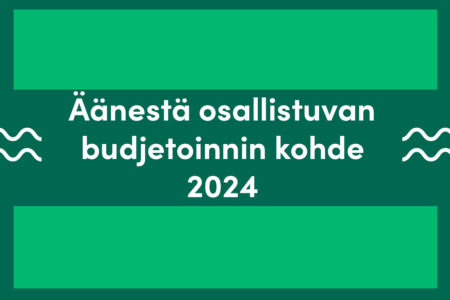 Äänestä osallistuvan budjetoinnin kohde 2024