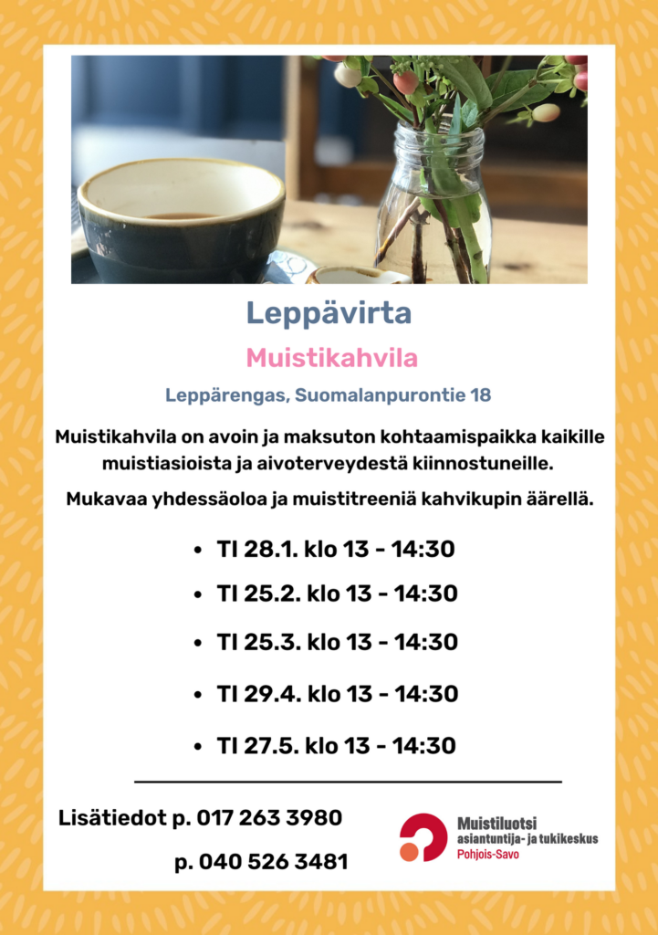 Musitikahvilan ilmoitus tapaamisista