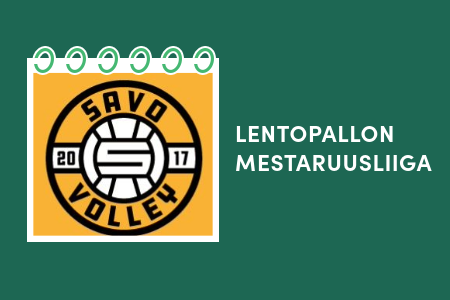 savovolleyn mainosjuliste jossa logo