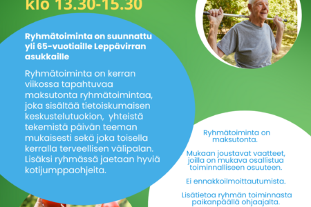 Ryhmätoimintaa ikiliikkujille (65+) Kotalahti-talolla keskiviikkoisin