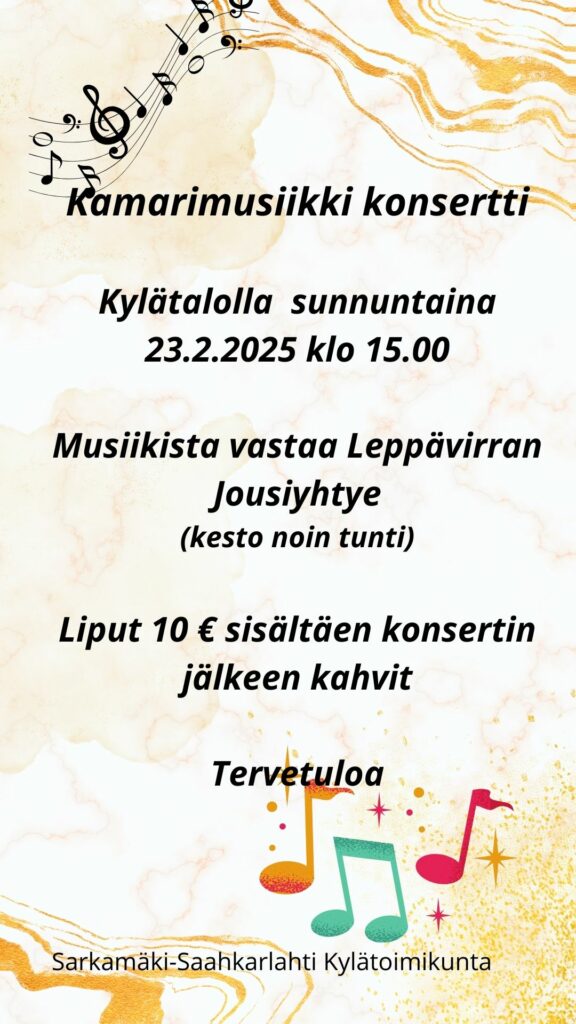 konsertin mainosjuliste