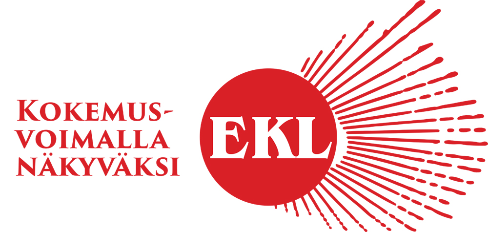 EKL punavalkoinen logo