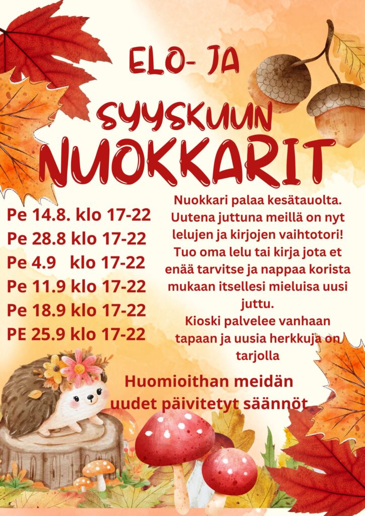 Nuokkarien aikataulut