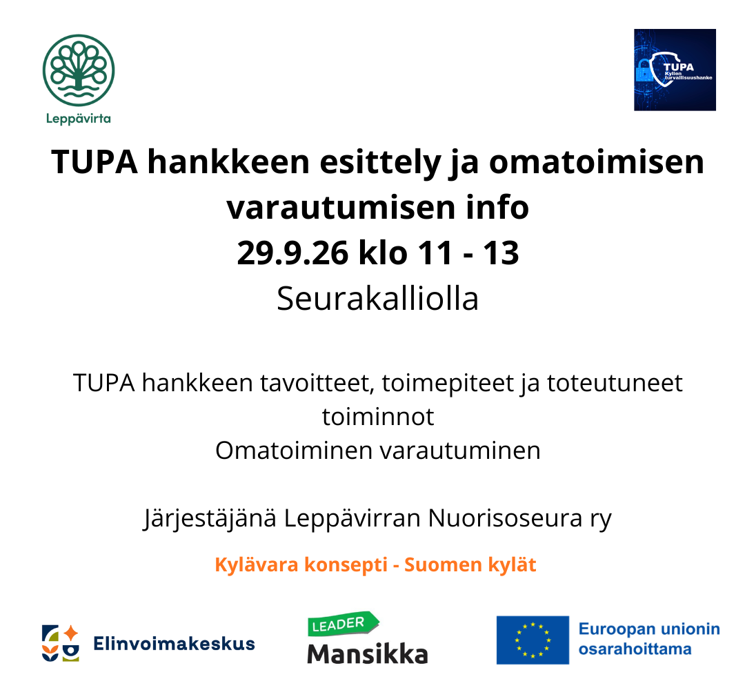 tilaisuuden mainosjuliste